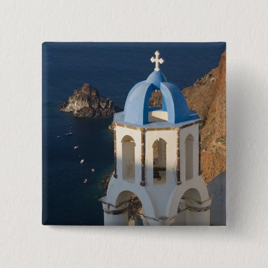 Griechenland und die griechische Insel Santorini S Button (Vorderseite)