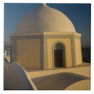 Griechenland und die griechische Insel Santorini S Fliese