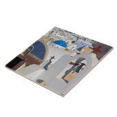 Griechenland und die griechische Insel Santorini S Fliese (Seite)