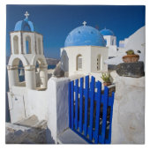 Griechenland und die griechische Insel Santorini S Fliese (Vorderseite)