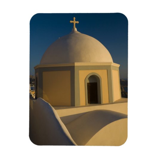 Griechenland und die griechische Insel Santorini S Magnet (Vertikal)