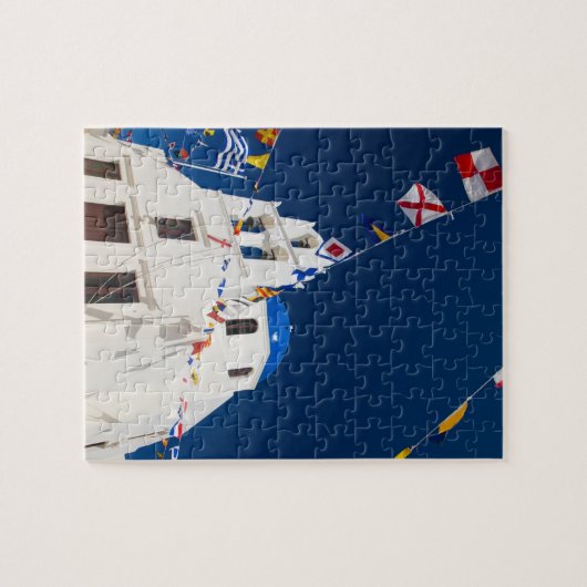 Griechenland und die griechische Insel Santorini S Puzzle (Horizontal)