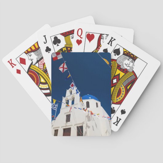 Griechenland und die griechische Insel Santorini S Spielkarten (Rückseite)