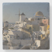 Griechenland und die griechische Insel Santorini S Steinuntersetzer (Vorderseite)