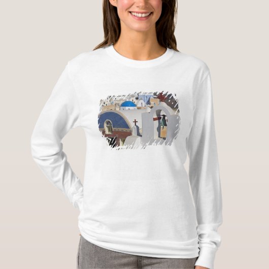 Griechenland und die griechische Insel Santorini S T-Shirt (Vorderseite)
