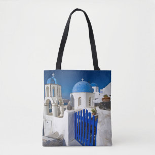 Griechenland und die griechische Insel Santorini S Tasche