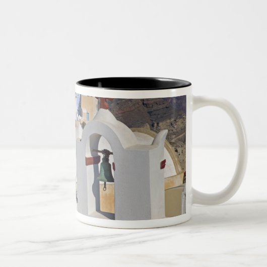 Griechenland und die griechische Insel Santorini S Zweifarbige Tasse (Rechts)