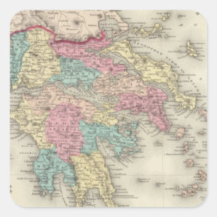 Griechenland und die Ionische Republik Quadratischer Aufkleber