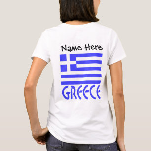 Griechenland und griechische Flagge personalisiert T-Shirt