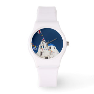 Griechenland und griechische Insel Santorin Stadt  Armbanduhr