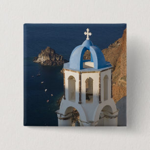 Griechenland und griechische Insel Santorin Stadt Button