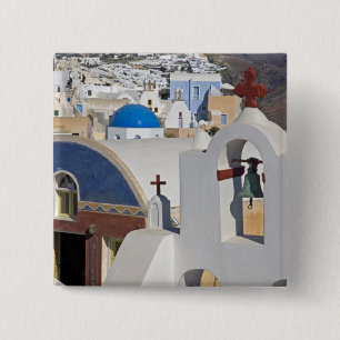 Griechenland und griechische Insel Santorin Stadt Button
