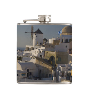 Griechenland und griechische Insel Santorin Stadt Flachmann