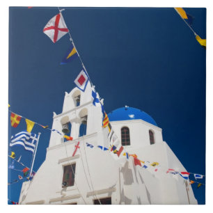 Griechenland und griechische Insel Santorin Stadt Fliese