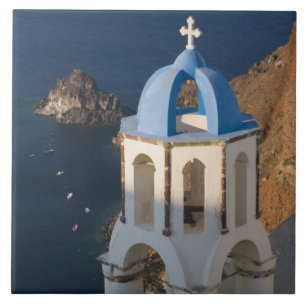 Griechenland und griechische Insel Santorin Stadt Fliese