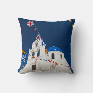 Griechenland und griechische Insel Santorin Stadt Kissen