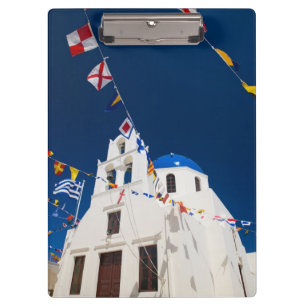 Griechenland und griechische Insel Santorin, Stadt Klemmbrett