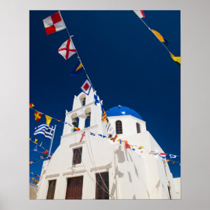 Griechenland und griechische Insel Santorin Stadt Poster