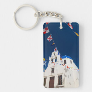 Griechenland und griechische Insel Santorin Stadt Schlüsselanhänger