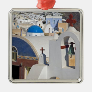 Griechenland und griechische Insel Santorin, Stadt Silbernes Ornament