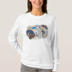 Griechenland und griechische Insel Santorin Stadt T-Shirt