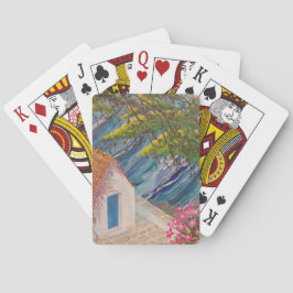 Griechenland Urlaub Blau und Rosa Spielkarten