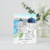 Griechenland Verlobung Vorschlag Jubiläumsgeschenk Feiertagspostkarte (Stehend Vorderseite)