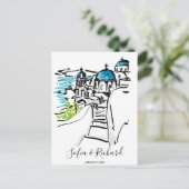 Griechenland Verlobung Vorschlag Jubiläumsgeschenk Feiertagspostkarte (Stehend Vorderseite)