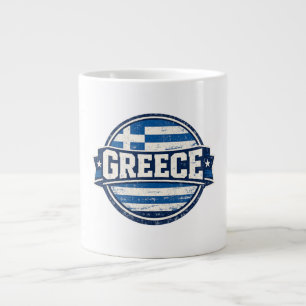 Griechenland Vintage Flaggenabzeichen Jumbo-Tasse