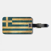 Griechenland - Vintage Grunge Gepäckanhänger (Rückseite horizontal)