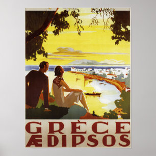 Griechenland Vintage Poster Druck