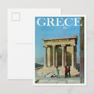 Griechenland Vintage-Reise  Postkarte