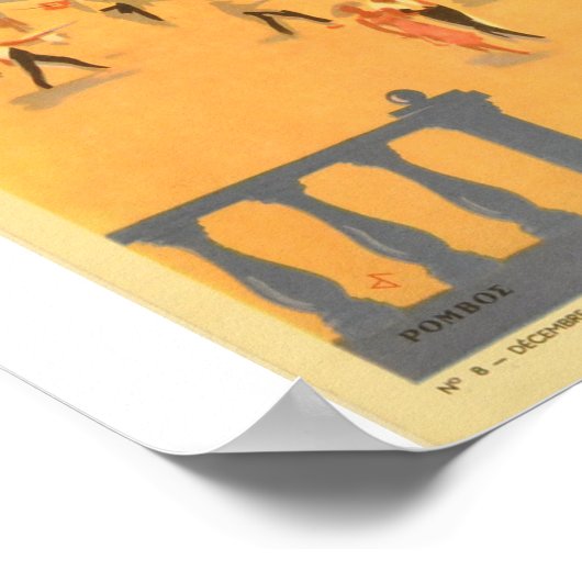 Griechenland Vintage Reiseplakat. Poster (Ecke)