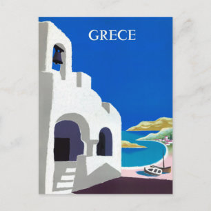 Griechenland Vintage-Reiseplakat restauriert Postkarte