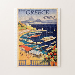 Griechenland Vintage Travel Poster Puzzle