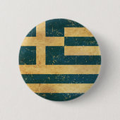 Griechenland Vintager Grunge Button (Vorderseite)