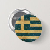 Griechenland Vintager Grunge Button (Vorne & Hinten)