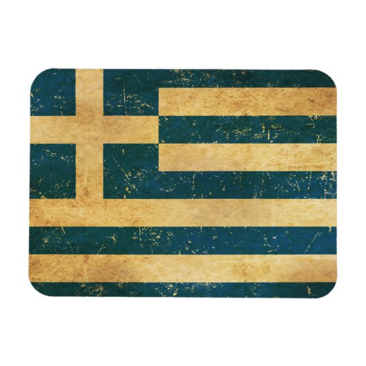 Griechenland - Vintages Grunge-Design Magnet (Horizontal)