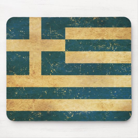 Griechenland - Vintages Grunge-Design Mousepad (Vorne)