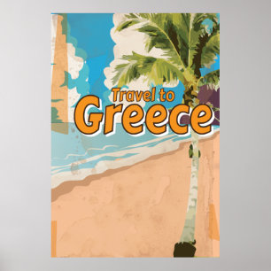 Griechenland Vintages Urlaubsposter Poster