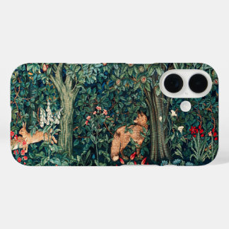 GRIECHENLAND, WALDBREITTIERE Hares, Fox, grüne Blü iPhone 16 Hülle