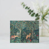 GRIECHENLAND, WALDBREITTIERE Hares, Fox, grüne Blü Postkarte (Stehend Vorderseite)