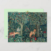 GRIECHENLAND, WALDBREITTIERE Hares, Fox, grüne Blü Postkarte (Vorne/Hinten)