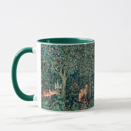 GRIECHENLAND, WALDBREITTIERE Hares, Fox, grüne Blü Tasse (Links)