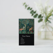 GRIECHENLAND, WALDBREITTIERE Hares, Fox, grüne Blü Visitenkarte (Stehend Vorderseite)