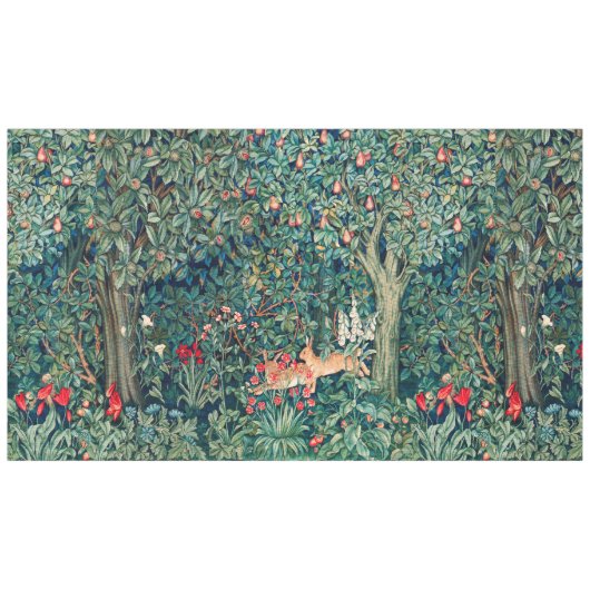 GRIECHENLAND, WALDBREITTIERE Hares, Grüne Blüte Tischdecke (Vorderseite (Horizontal))