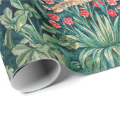 GRIECHENLAND, WALDBREITTIERE Hasen, Grüne Blüte Geschenkpapier (Rolleneckpunkt)