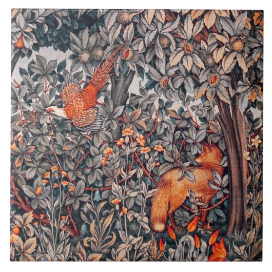 GRIECHENLAND, WALDTIERE Fasan, Rotfuchs Fliese (Vorderseite)