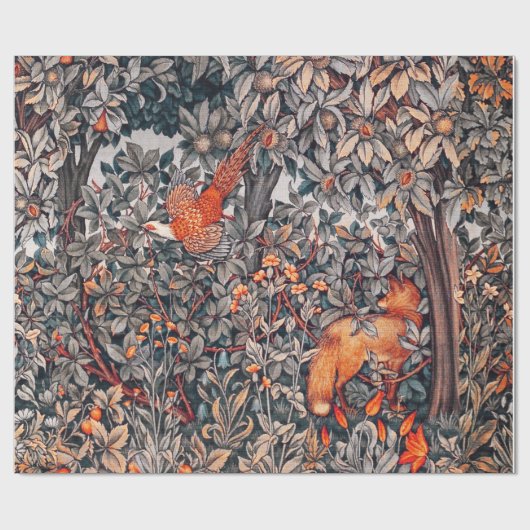 GRIECHENLAND, WALDTIERE Fasan, Rotfuchs Geschenkpapier (Flach)