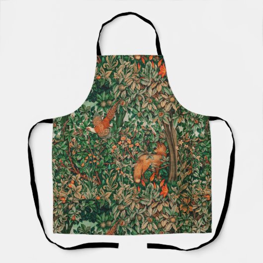 GRIECHENLAND,WALDTIERE Fasane,FROS,grüne Blätter Schürze (Vorderseite)